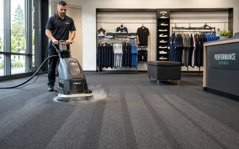 Retail carpet cleaning service