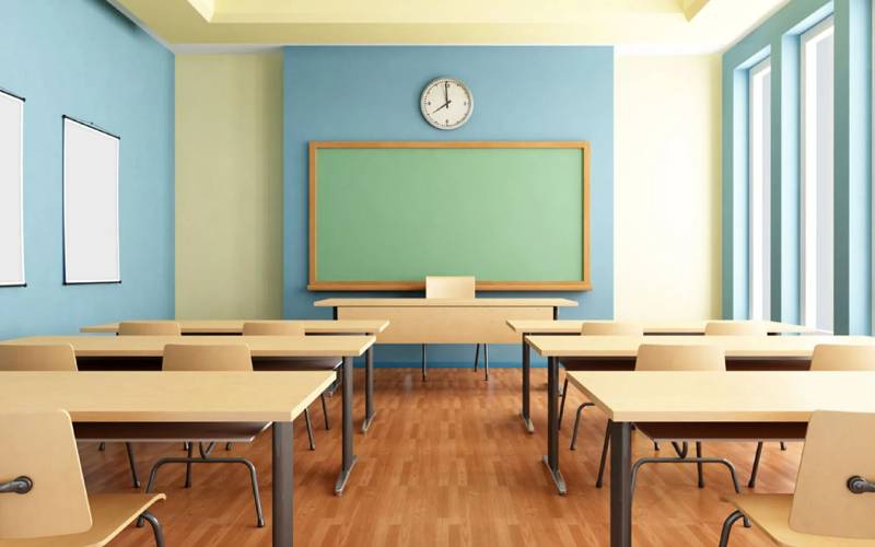 Clean and organized school classroom